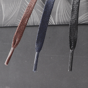 Lacets plats en cuir cirés de haute qualité, mode personnalisée - Product Image 6