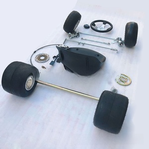 Kit complet de châssis de karting DIY personnalisé avec suspension <span class=keywords><strong>avant</strong></span>, essieu arrière, direction, pneus de 5 pouces et siège - Product Image 2