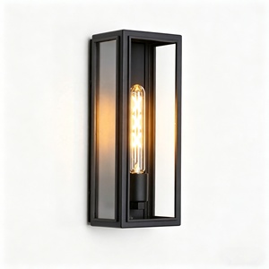 Lámpara de Pared Exterior Moderna y Minimalista E14, Luminaria de Pared LED para Exteriores, Lámpara de Jardín de Metal - Product Image 1