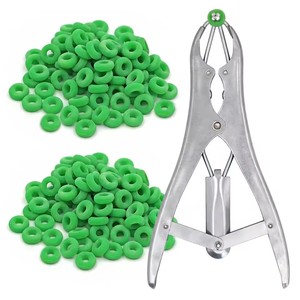 Pinza Elastrator + 100 Anillos Para Castrar Descolar Ovinos