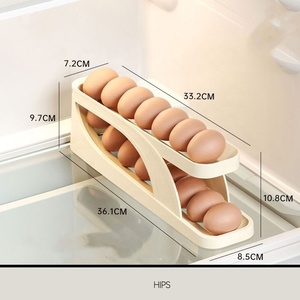 Rack organisateur de réfrigérateur de grande capacité accessoires de cuisine distributeur d'œufs et boîtes de rangement stockage et conteneurs d'aliments - Product Image 3