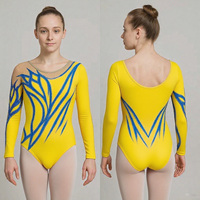 Justaucorps de gymnastique fuchsia pour filles avec strass Body de performance personnalisé pour l'entraînement et la scène de compétition