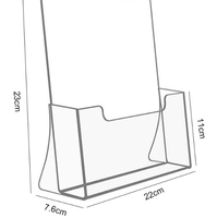 Rack rectangulaire de stockage de documents A4 écologique moderne 3mm Perspex/verre/PMMA poli pour l'usine de supports décoratifs de magasins