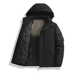 Customized logo Men's autumn and winter warm coat outdoor sports <b>jacket</b> <b>hooded</b> <b>padded</b> graphene leisure cotton-<b>padded</b> <b>jacket</b> - Product Image 2