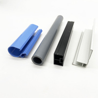 Profil en plastique PVC transparent personnalisé pour profil de canal en verre de 8 mm, profil de canal de 10 mm