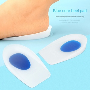 Talon Pad <span class=keywords><strong>Silicone</strong></span> Blanc Laiteux Sport Absorption Des Chocs Hauteur Intérieure Semelle En Forme De U PU Demi-Taille - Product Image 1
