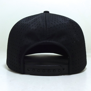 Vente en gros personnalisé PVC Patch à séchage rapide Snapback Hat 5-Panel Nylon Rope Cap Curve Brim Sporty Baseball Cap Outdoor Applicable - Product Image 3