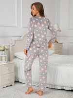 Pull en flanelle thermique pour femme, 100 % polyester, 220 g, motif uni, doux, tricoté, manches longues, longueur intégrale, avec cordon de serrage, idéal pour les vacances