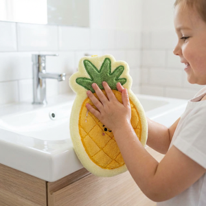 Полотенце для рук из кораллового флиса с вышивкой в виде мультяшных фруктов, подвесное, быстросохнущее, для детской ванной комнаты и кухни, оптом - Product Image 2