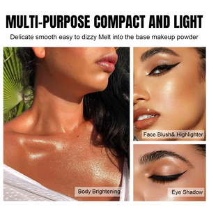 Ướt và khô sử dụng kép Glow mặt trang điểm nhỏ gọn <span class=keywords><strong>Highlighter</strong></span> ép bột sắc tố cao duy nhất má nướng <span class=keywords><strong>Highlighter</strong></span> - Product Image 5