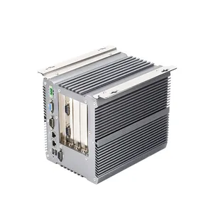 Conception De Qualité industrielle sans ventilateur ordinateur industriel embarqué Linux OS 6USB core i5 i7 mini boîte pc win10 pro HD wifi