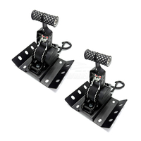 Kit de 2 sangles d'arrimage à cliquet rétractables automatiques de 1 po x 10 pi, 750 kg, avec poignée en T et support de fixation - Kit de 2 pièces