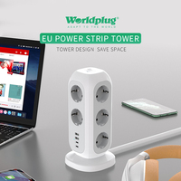 Bloc multiprise mural de bureau multifonctionnel standard européen avec ports USB et Type-C