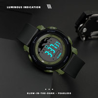 Montre numérique de sport pour enfants Mingrui 3atm étanche, vert cool, tendance pour garçon