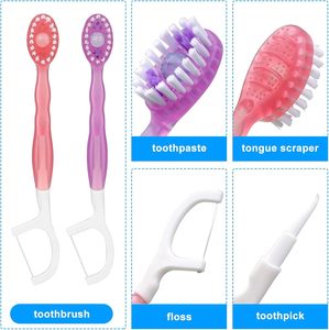 <span class=keywords><strong>Kit</strong></span> dentaire portable 5-en-1 en gros : <span class=keywords><strong>brosse</strong></span>, fil dentaire, dentifrice et 12 mini-brosses <span class=keywords><strong>à</strong></span> dents de <span class=keywords><strong>voyage</strong></span> - Product Image 2