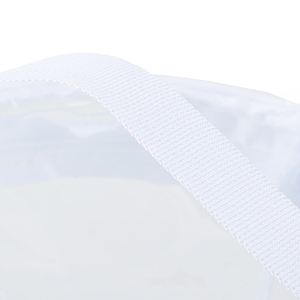 High Quality Custom Size Transparent Clear PVC White Round Shape Toiletry Cosmetic <b>Makeup</b> <b>Case</b> Pouch Bag with Zipper Handle - Product Image 3