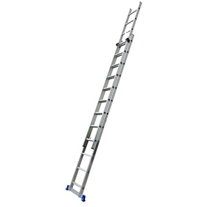 Échelle moderne en fer rétractable <span class=keywords><strong>deux</strong></span>-en-un 2x6-2x16 <span class=keywords><strong>marches</strong></span> Échelle de feu télescopique légère pour usage domestique avec certificat EN131 - Product Image 1