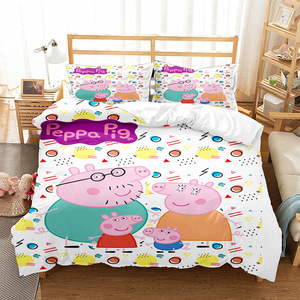 Juego de ropa de <span class=keywords><strong>cama</strong></span> ChamXue, <span class=keywords><strong>funda</strong></span> nórdica, 2 fundas de almohada, ropa de <span class=keywords><strong>cama</strong></span> tejida de poliéster de calidad, dibujos animados impresos en 3D, 200TC, estilo europeo y americano - Product Image 5