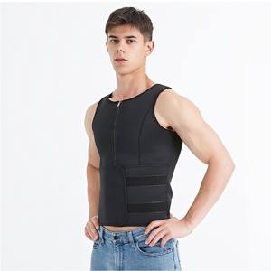 メンズボディシェイパーウエストトレーナーベストスリミングシャツサウナスウェットコンプレッションアンダーシャツシェイプウェアファットバーナーワークアウトトップス - Product Image 5