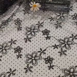 ゴールドコードストランドプラムブロッサムソフトレースフランス高級ウェディングアメリカとスイスの高価なピュアドレスレース生地 - Product Image 2