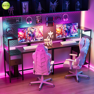 Escritorio de oficina de esquina Simple para uso en el hogar, mesa de estudio, luz LED RGB multifuncional, mesa de ordenador para juegos con carga 1952 - Product Image 2