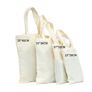 Customizable Size Logo Solid Color Tote Shoulder Plain <b>Canvas</b> Shopping <b>Bag</b> Custom - Product Image 1