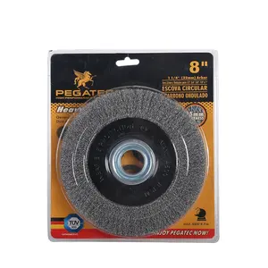 Escova circular de arame 75 100 125 150 180 mm Roda de arame para Polimento de aço e ferro Inoxidável