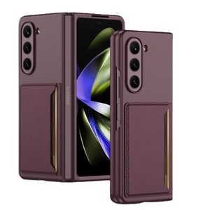 Housse en cuir et sac à cartes pour Samsung <span class=keywords><strong>Zfold</strong></span> 6 5 4, housse pliante de protection contre les chutes, nouveauté - Product Image 1