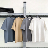 T-shirt Homme Grande Taille 100% Coton Coupe Ample T-shirt Lourd de Marque pour Homme T-shirt Uni et Lourd pour Homme