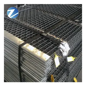 Wear Resistant Manganese Steel Screen Mesh 65Mn Mine Vibrating Crimped Screen Mesh For Crusher