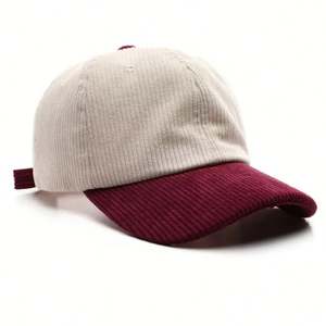 Casquettes de papa en velours côtelé avec logo personnalisé, casquette de papa bicolore, gorras, nouvelles casquettes de papa pour toutes les saisons, logos brodés personnalisés - Product Image 6