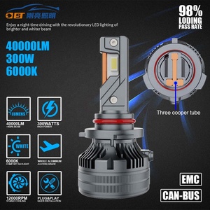 T85ผลิตภัณฑ์ยอดนิยม2023 40000lm 300วัตต์9005 9006 H11 H4สาม Coppers เลเซอร์โลโก้ซูเปอร์สดใสนำไฟหน้ารถ