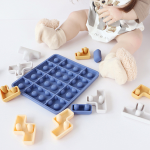 2024 mới đến trẻ em Đồ chơi giáo dục silicon BPA cấp thực phẩm miễn phí Silicone tùy chỉnh câu đố pentominoes Silicone khối câu đố - Product Image 5