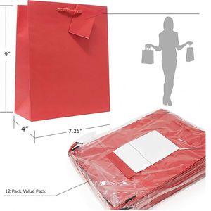 Bolsas de Regalo de Papel de Color Sólido Premium, Ecológicas, Duraderas, para Compras, Boutique, Supermercado, Bolsa de Regalo con Asa Resistente - Product Image 2