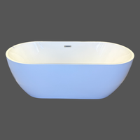 Baignoire autoportante en acrylique massif pour adultes, massage à air, immersion profonde, garantie 5 ans, portable, moderne, pour hôtel (vente en gros)