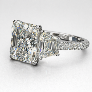 แหวนแพลตตินั่มพรีเมียมประดับเพชรเลี้ยงในห้องปฏิบัติการ รับรองโดย IGI เครื่องประดับหรูหราสำหรับผู้หญิง งานหมั้น งานแต่งงาน - Product Image 3