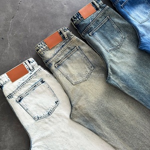 Manufacturer Custom High Quality Vintage Denim Pants Acid Wash Heavyweight <b>Jeans</b> Oversized Baggy <b>Jeans</b> Men - Product Image 6
