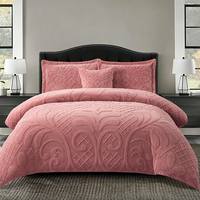 Ensemble de literie en jacquard tissé écologique personnalisé en usine, 8 pièces, 100% polyester, 200TC, couvre-lit aux motifs de fleurs rêveuses, pour un usage domestique