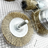 Ensemble de brosses à fil métallique, 5 pièces, tige de 1/4 pouces, brosses en fil d'acier revêtu de laiton pour perceuse, élimination de la rouille, polissage