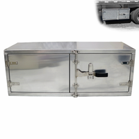 Boîte à outils universelle pour remorque à plateau en aluminium de qualité industrielle, verrouillable, résistante aux intempéries