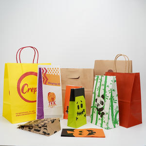 ถุงกระดาษคราฟท์รักษ์โลกแบบกำหนดเองพร้อมหูหิ้วแบบเกลียวสำหรับการค้าปลีกและของขวัญ - Product Image 3