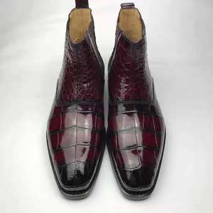 Goodyear populaire robes élégantes alligator hommes chaussures en cuir de crocodile Chelsea bottes hommes affaires bureau fête bottes pour hommes - Product Image 2