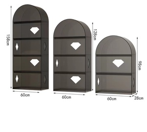 Estantería multicapa arqueada personalizada, estante de almacenamiento de suelo acrílico hecho a mano para el hogar o la oficina, estantería de plástico para uso escolar - Product Image 6