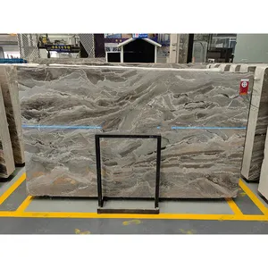 Factory Direct Golden Tundra Gold Vein Dora Marble Picasso Grey Turkish Spider Slab Florence Cream Gold Grey Marble Tile
