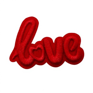 Parches Bordados de Lentejuelas con Forma de Corazón y Letras LOVE, Adhesivo Termofusible, Decoración Lavable para Sombreros, Bolsos y Ropa - Product Image 2