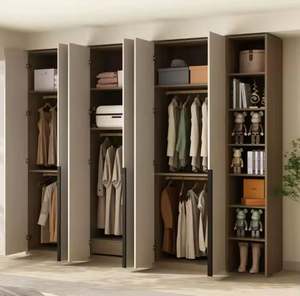 Personnalisé moderne minimaliste en bois double garde-robe écologique design pour chambre à coucher - Product Image 6