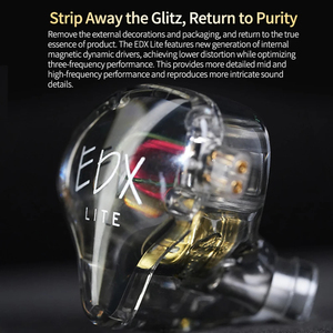 Audífonos Intraurales <span class=keywords><strong>de</strong></span> Aviación <span class=keywords><strong>KZ</strong></span>-EDX Lite Dinámicos HiFi con Bajos y Micrófono, Auriculares con Cable para Juegos - Product Image 5