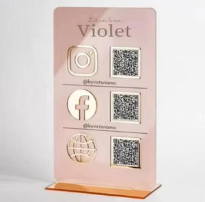 Letrero Comercial Personalizado, Letrero de Contacto Social, Logotipo, Icono Dorado de <span class=keywords><strong>Instagram</strong></span> y Facebook, Regalo Decorativo para la Inauguración de una Nueva Tienda - Product Image 4