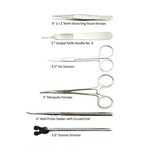 Juego de Herramientas de Acero Inoxidable de 22 Piezas, Equipo de <span class=keywords><strong>Laboratorio</strong></span> OEM, Garantía de 1 Año, Incluye Sondas de <span class=keywords><strong>Laboratorio</strong></span>, Tijeras y Pinzas - Product Image 5