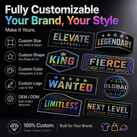 Autocollants 3D personnalisés en vinyle imperméable à transfert thermique, étiquettes holographiques thermocollantes pour vêtements, t-shirts, sweats, sacs, chapeaux, logo en relief DIY